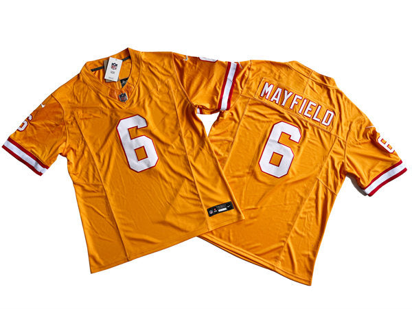 Mens Tampa Bay Buccaneers #6 Baker Mayfield Nike Orange Retro Vapor F.U.S.E. Limited Jersey
