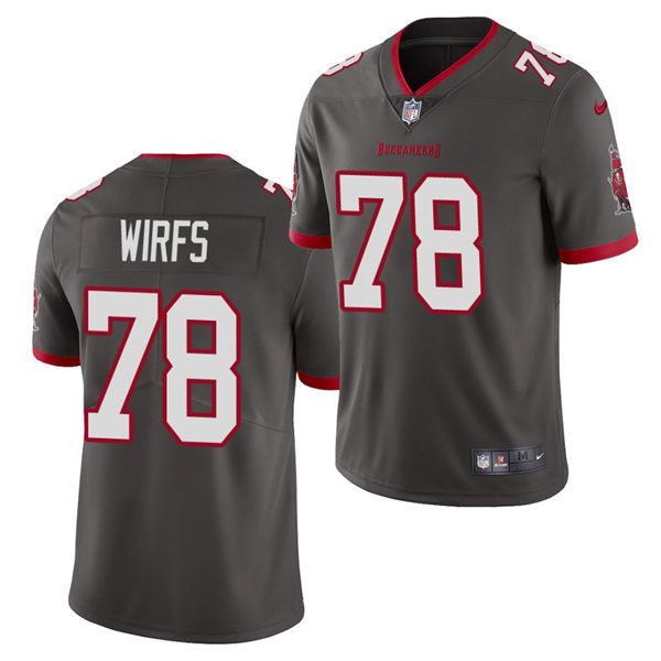 Men’s Tampa Bay Buccaneers #78 Tristan Wirfs Nike Pewter Alternate Vapor Limited Jersey