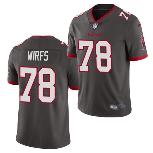 Men’s Tampa Bay Buccaneers #78 Tristan Wirfs Nike Pewter Alternate Vapor Limited Jersey
