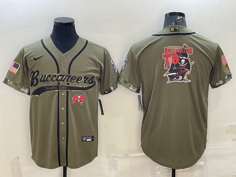 Men’s Tampa Bay Buccaneers Olive 2022 Salute To Service Retired Limited Jersey