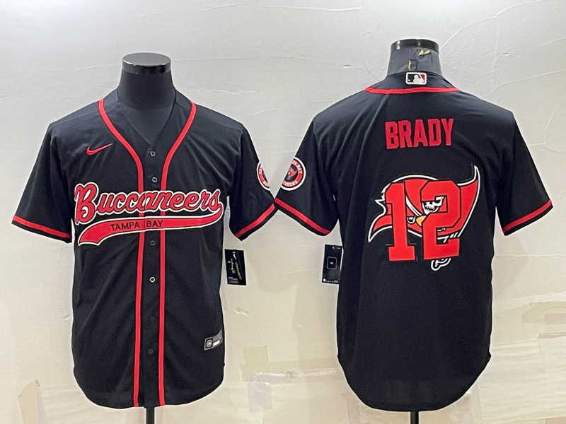 Men’s Tampa Bay Buccaneers Tom Brady #12 Black Jersey Joint Edition
