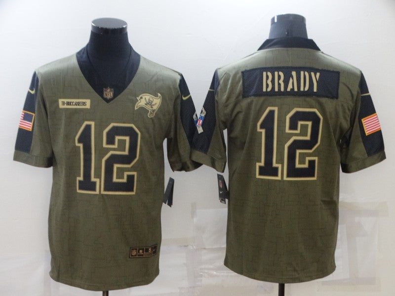 Men’s Tampa Bay Buccaneers Tom Brady #12 Brown Jersey