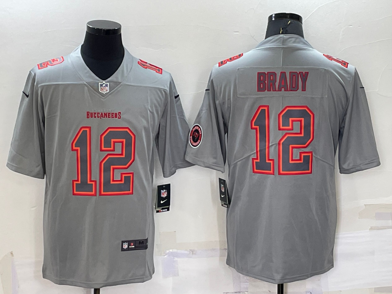 Men’s Tampa Bay Buccaneers Tom Brady #12 Gray Atmosphere Jersey