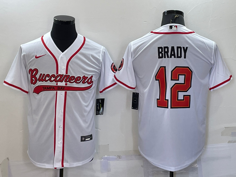Men’s Tampa Bay Buccaneers Tom Brady #12 White Jersey Joint Edition