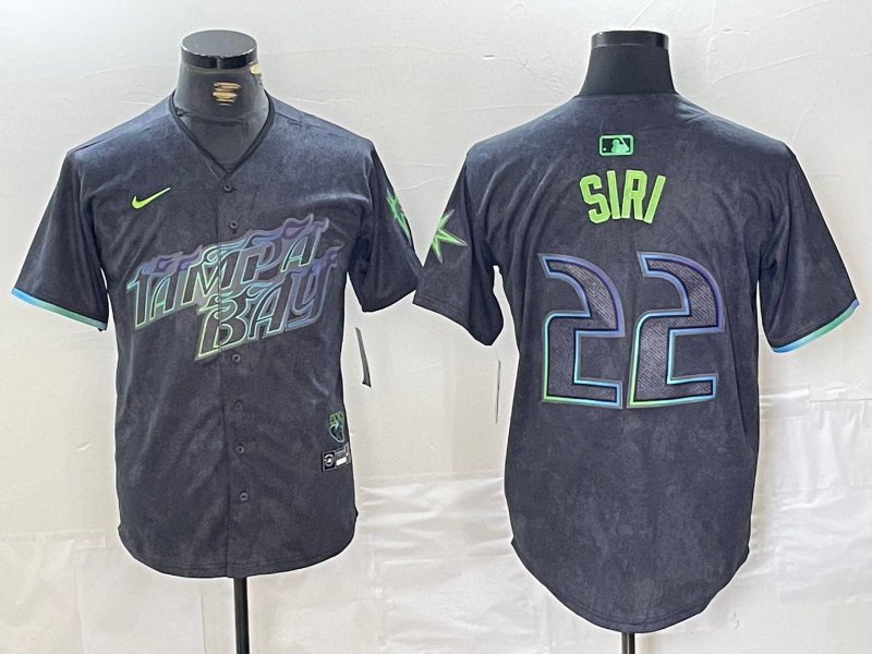Men’s Tampa Bay Rays Jose Siri #22 Charcoal 2024 City Connect Limited Jersey