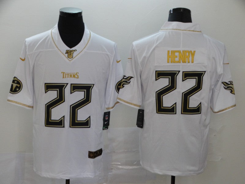 Men’s Tennessee Titans Derrick Henry #22 White Jersey