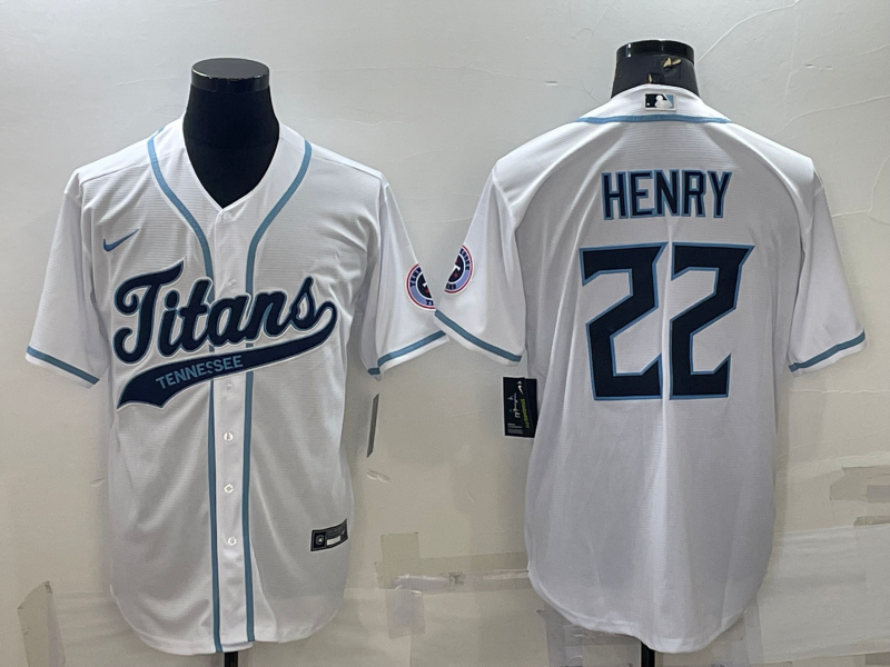 Men’s Tennessee Titans Derrick Henry #22 White Jersey