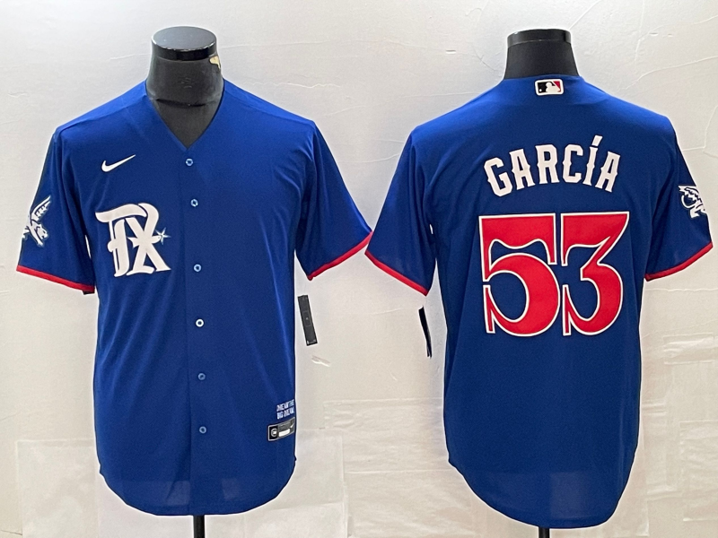 Men’s Texas Rangers Adolis Garcia #53 Royal Jersey