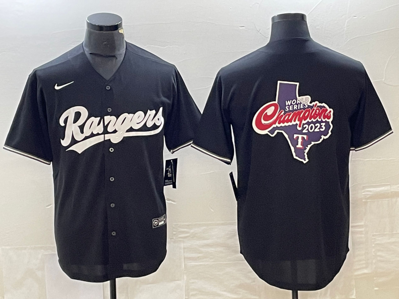 Men’s Texas Rangers Black Baseball Jersey