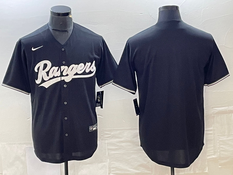 Men’s Texas Rangers Black Blank Jersey