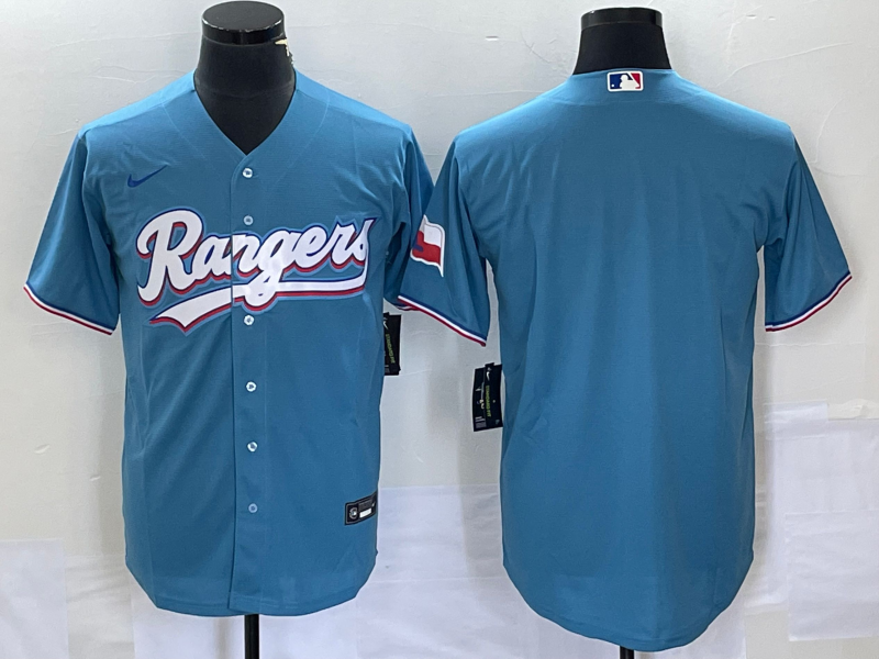 Men’s Texas Rangers Blue Blank Jersey