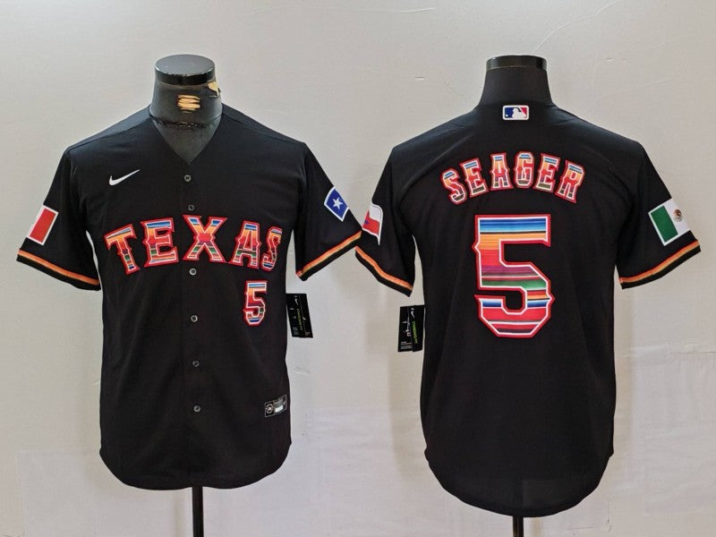 Men’s Texas Rangers Corey Seager #5 Black Limited Jersey