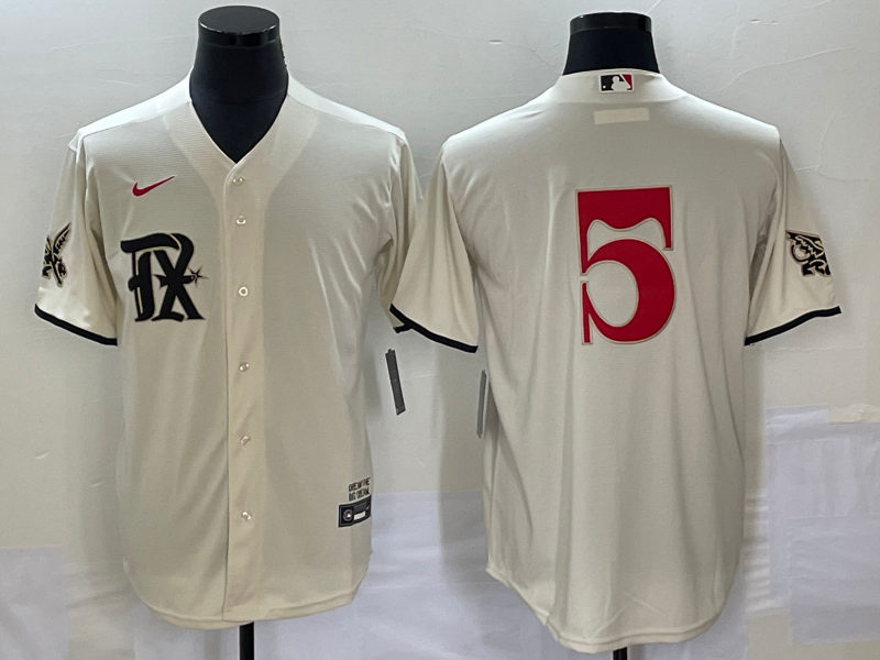 Men’s Texas Rangers Corey Seager #5 Cream 2023 City Connect Jersey