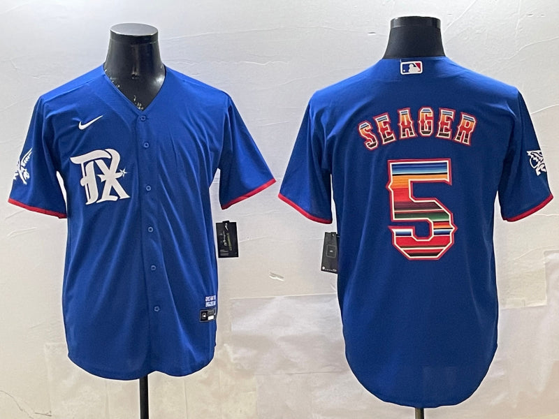 Men’s Texas Rangers Corey Seager #5 Royal Jersey
