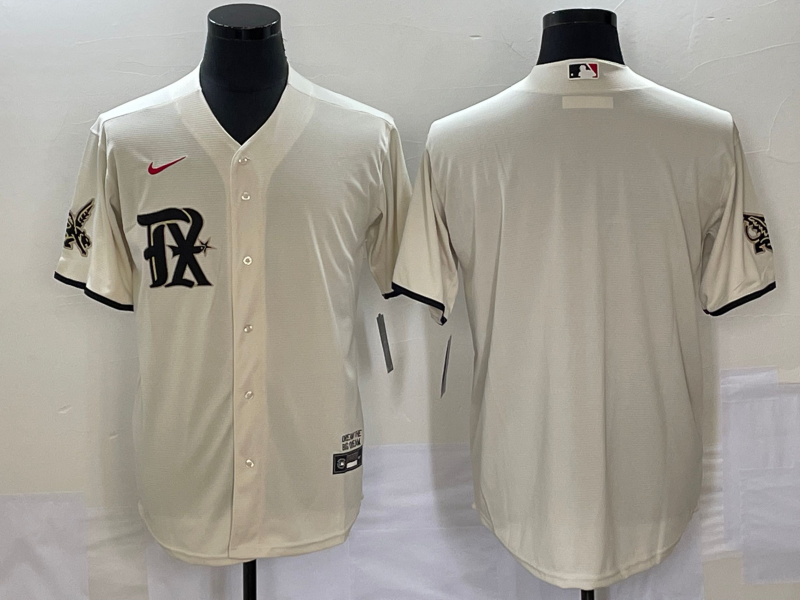 Men’s Texas Rangers Cream 2023 City Connect Blank Jersey