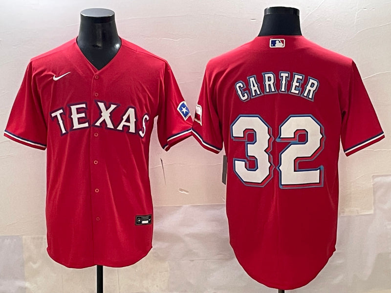 Men’s Texas Rangers Evan Carter #32 Red Limited Jersey