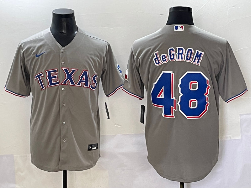 Men’s Texas Rangers Jacob deGrom #48 Gray Limited Jersey