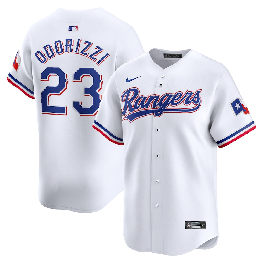 Men’s Texas Rangers Jake Odorizzi #23 White Home Limited Jersey