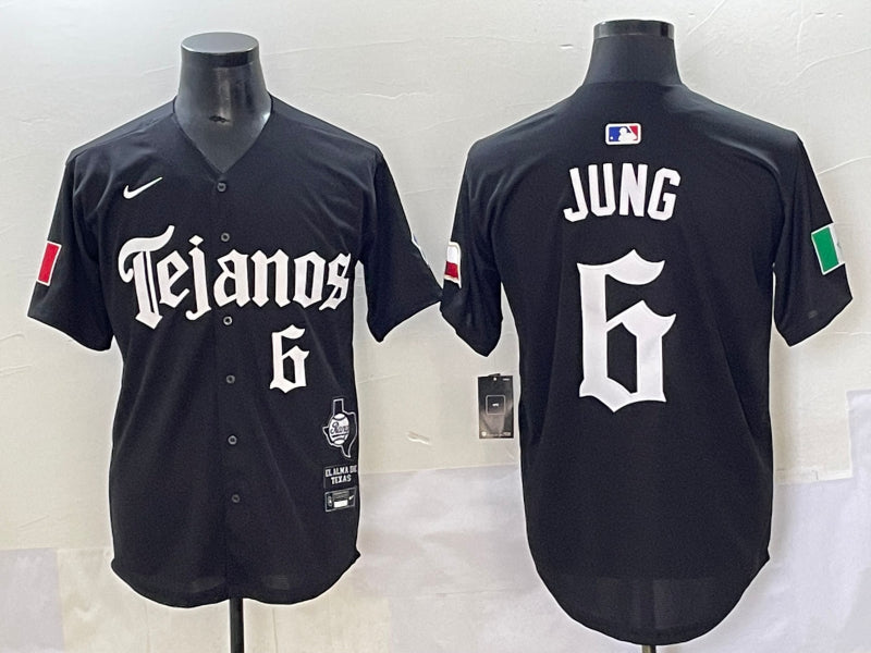 Men’s Texas Rangers Josh Jung #6 Black Jersey