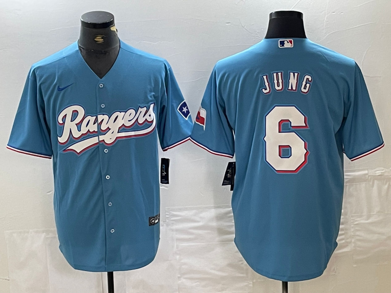 Men’s Texas Rangers Josh Jung #6 Blue Jersey
