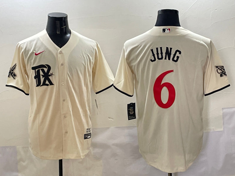 Men’s Texas Rangers Josh Jung #6 Cream City Connect Limited Jersey