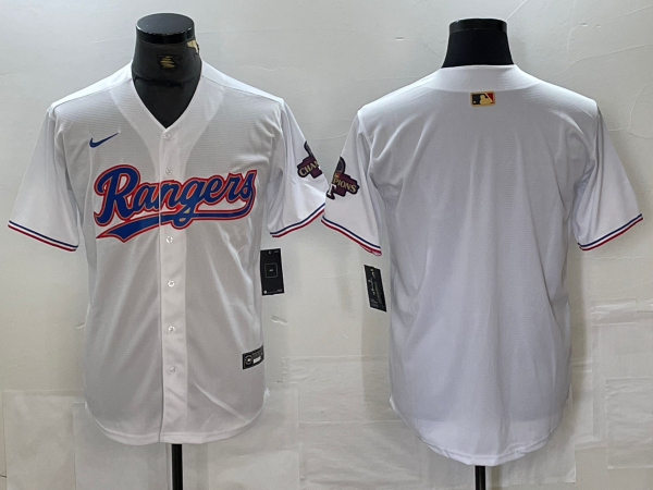 Men’s Texas Rangers White Blank 2024 Gold Collection Limited Jersey