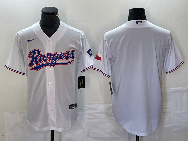 Men’s Texas Rangers White Home Blank Jersey