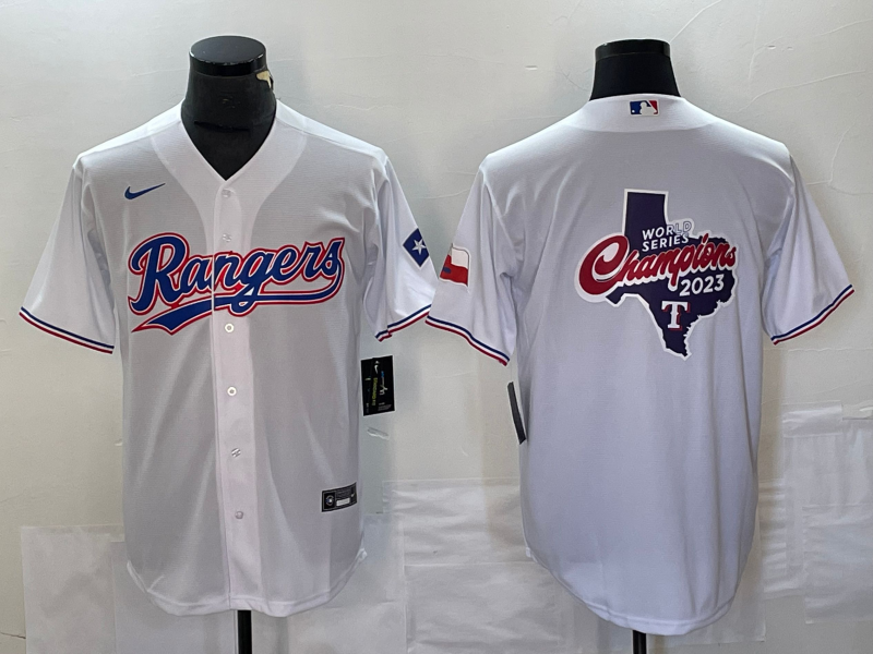 Men’s Texas Rangers White Home Limited Jersey