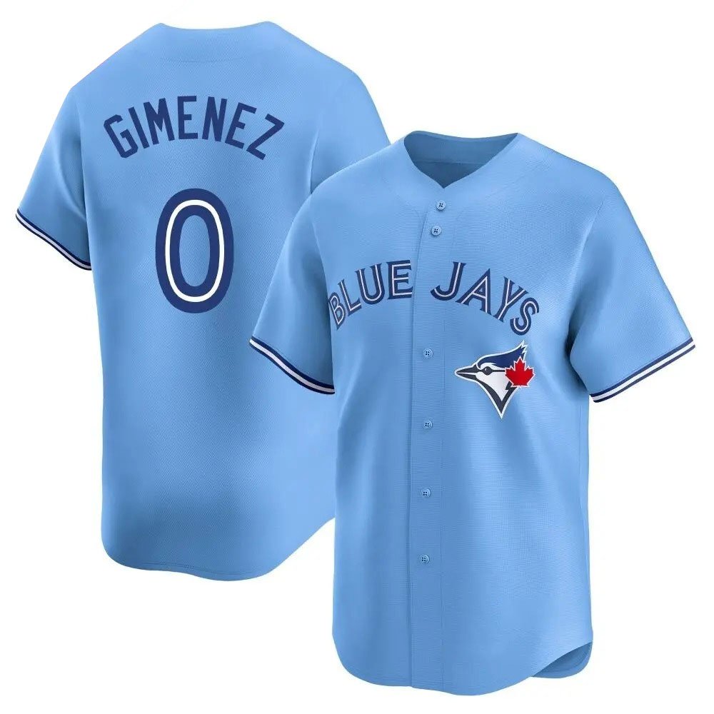 Men’s Toronto Blue Jays #0 Andres Gimenez Blue Home Replica Jersey