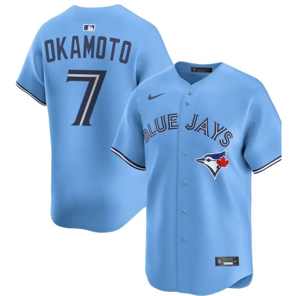 Men’s Toronto Blue Jays #7 Kazuma Okamoto Nike Blue Home Replica Jersey
