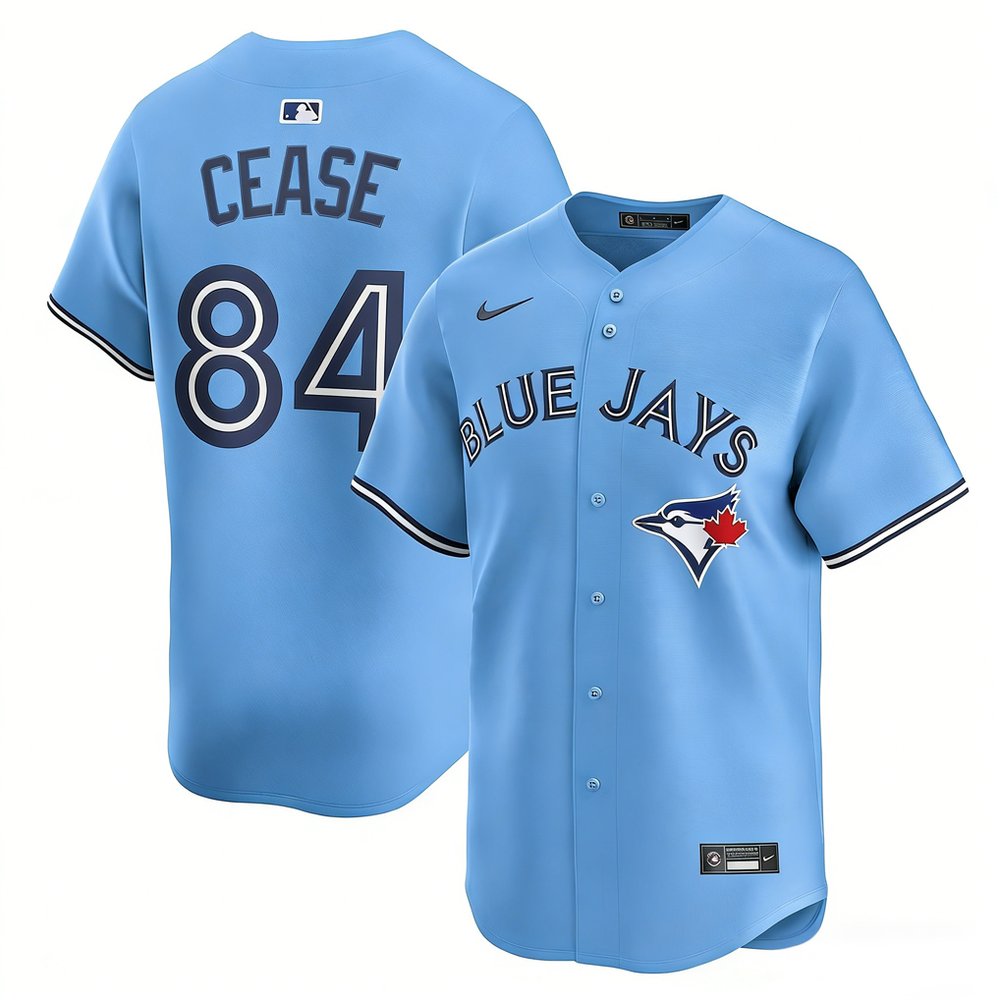 Men’s Toronto Blue Jays #84 Dylan Cease Powder Blue Alternate Replica Player Jersey
