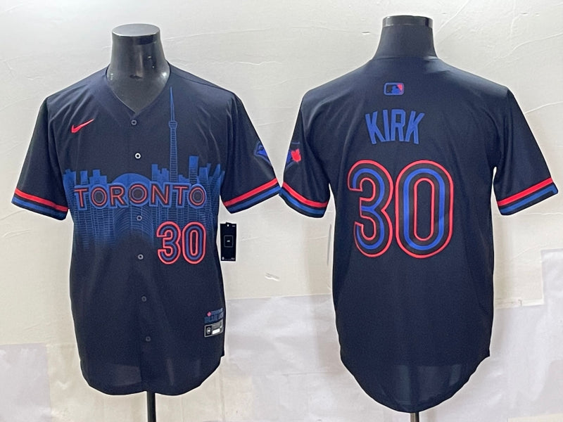 Men’s Toronto Blue Jays Alejandro Kirk #30 Black 2024 City Connect Limited Jersey