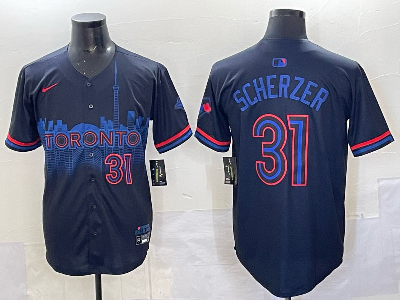 Men’s Toronto Blue Jays Max Scherzer #31 Black 2024 City Connect Limited Jersey