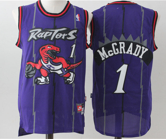 Men’s Toronto Raptors #1 Tracy McGrady Purple Swingman Jersey