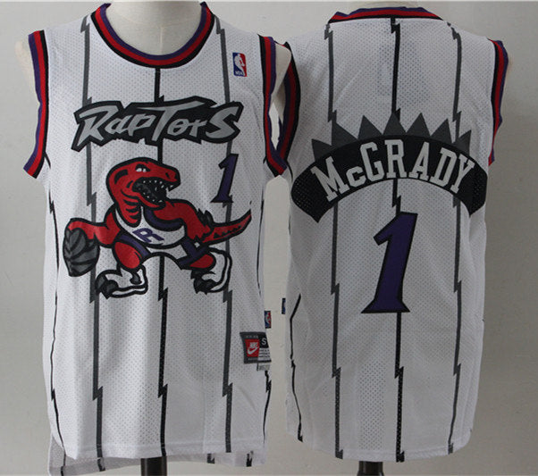 Men’s Toronto Raptors #1 Tracy McGrady White Swingman Jersey