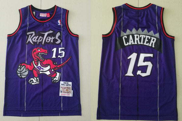 Men’s Toronto Raptors #15 Vince Carter Purple 1998-99 Mitchell & Ness Hardwood Classics Jersey