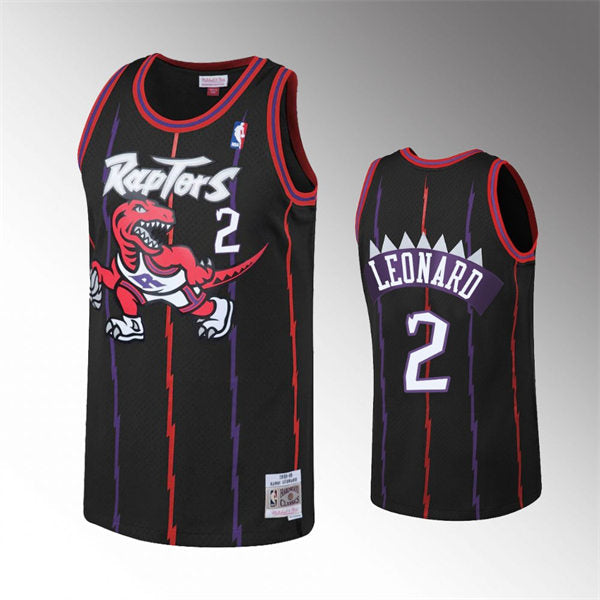 Men’s Toronto Raptors #2 Kawhi Leonard Black Hardwood Classics Reload Jersey