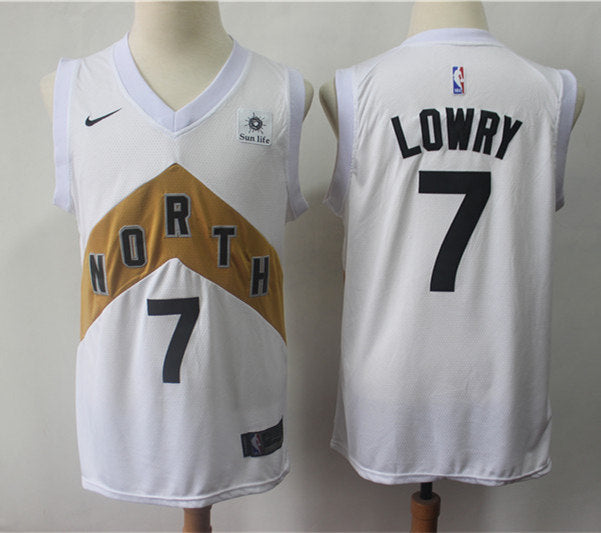 Men’s Toronto Raptors #7 Kyle Lowry Nike White 2018-19 City Edition Jersey