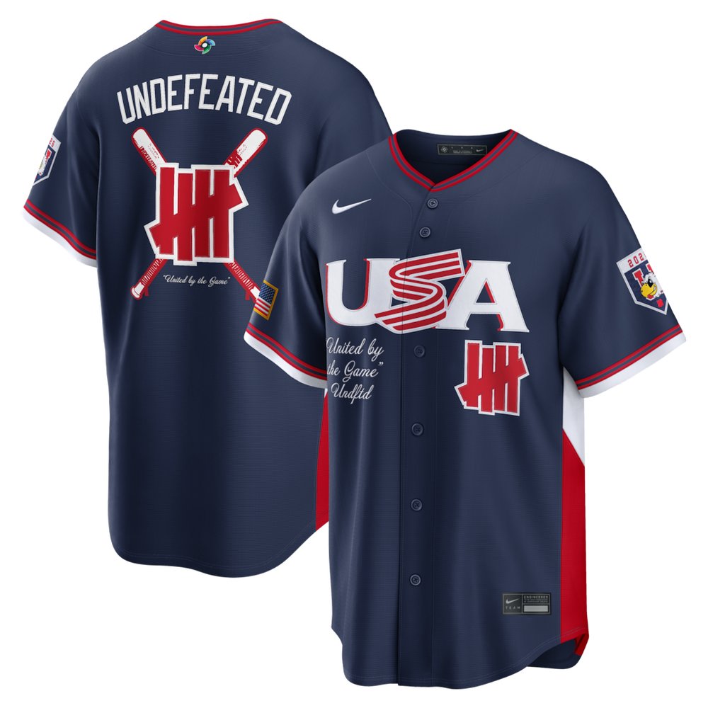 Men’s USA Baseball Nike x Undefeated Navy 2026 World Baseball Classic Stadium Jersey