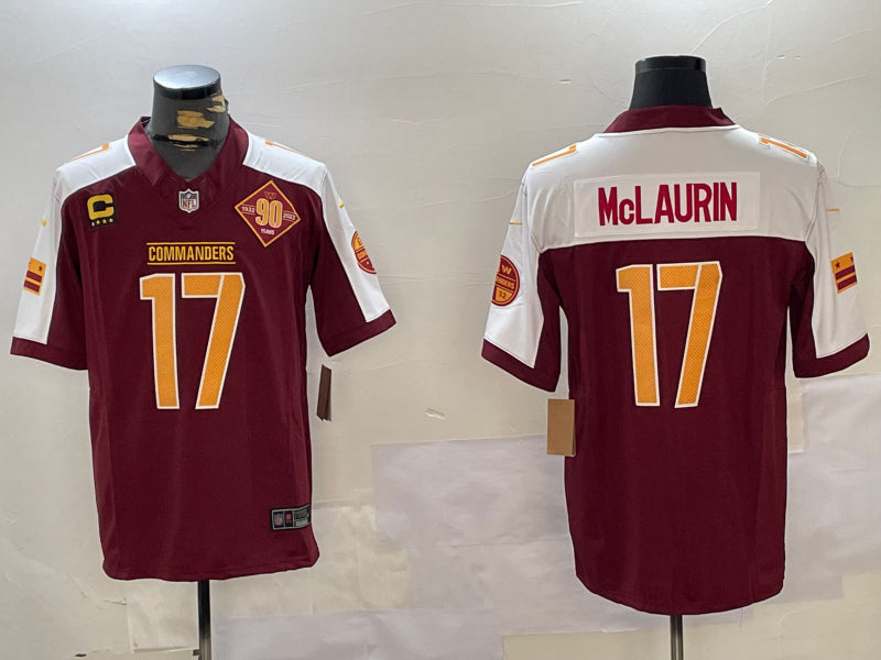 Men’s Washington Commanders Terry McLaurin #17 Burgundy Jersey
