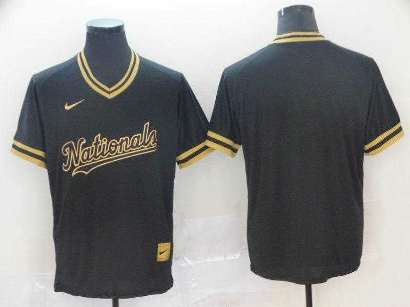 Men’s Washington Nationals Black Alternate Authentic Blank Jersey