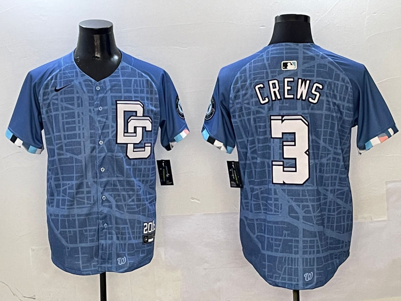 Men’s Washington Nationals Dylan Crews #3 Blue 2025 City Connect Limited Jersey