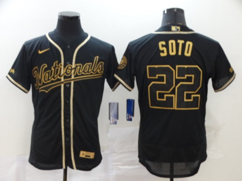 Men’s Washington Nationals Juan Soto #22 Black Baseball Jersey