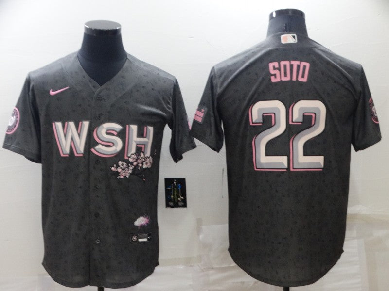 Men’s Washington Nationals Juan Soto #22 Gray Baseball Jersey