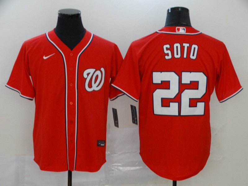 Men’s Washington Nationals Juan Soto #22 Red Baseball Jersey