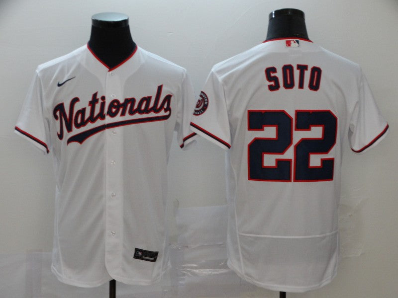 Men’s Washington Nationals Juan Soto #22 White Alternate Jersey