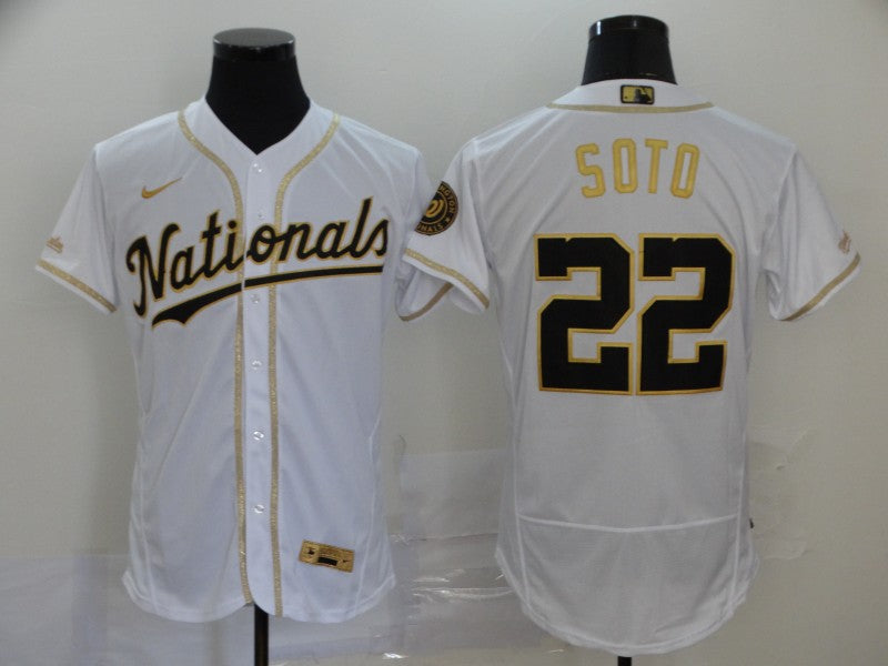 Men’s Washington Nationals Juan Soto #22 White Authentic Jersey