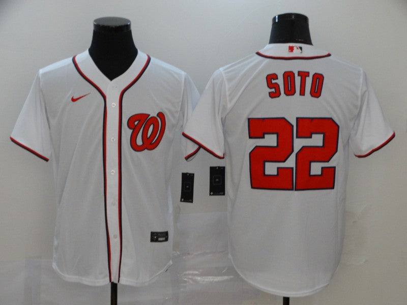 Men’s Washington Nationals Juan Soto #22 White Baseball Jersey