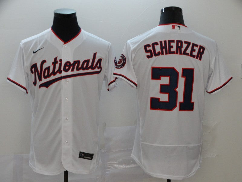 Men’s Washington Nationals Max Scherzer #31 White Alternate Jersey