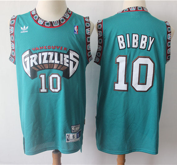 Mens’s Memphis Grizzlies #10 Mike Bibby Hardwood Classics Blue Throwback Swingman Jersey